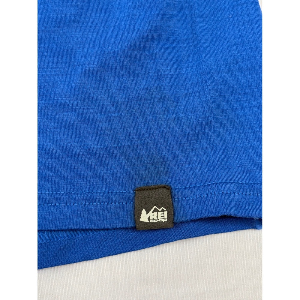 REI Co-op Kids Blue 100% Merino Wool Long Sleeve Base Layer Top Size M 10-12 - Picture 3 of 8